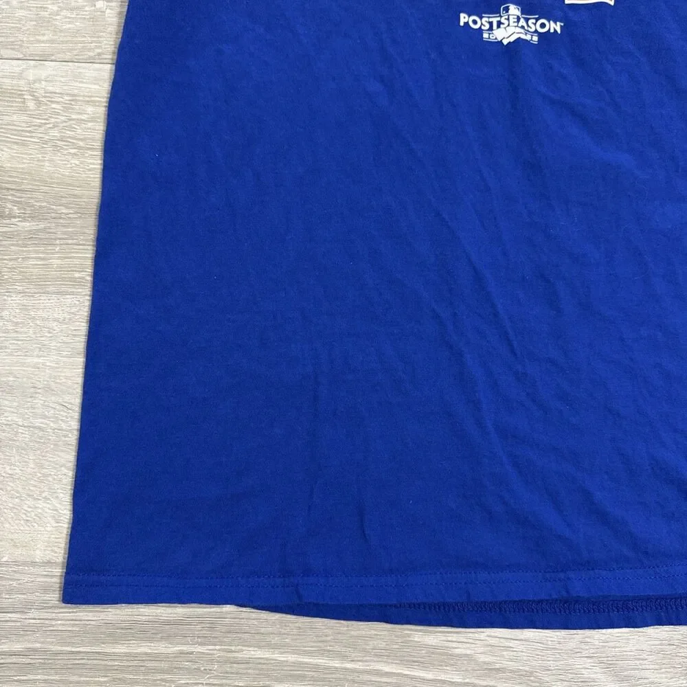 New York Mets Shirt 2022 Postseason October Rise MLB Blue Men's Large Tee